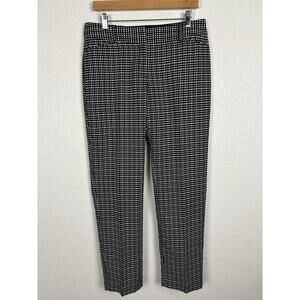 Zac & Rachel Women’s Pants Sz10 Black White Gingham Plaid Academia Office Preppy